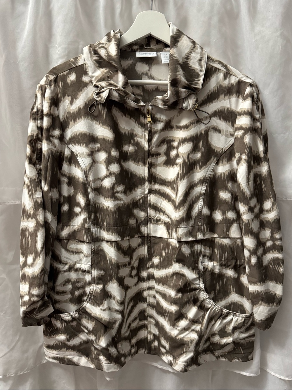 Zenergy by Chico's Animal Print Anorak Jacket